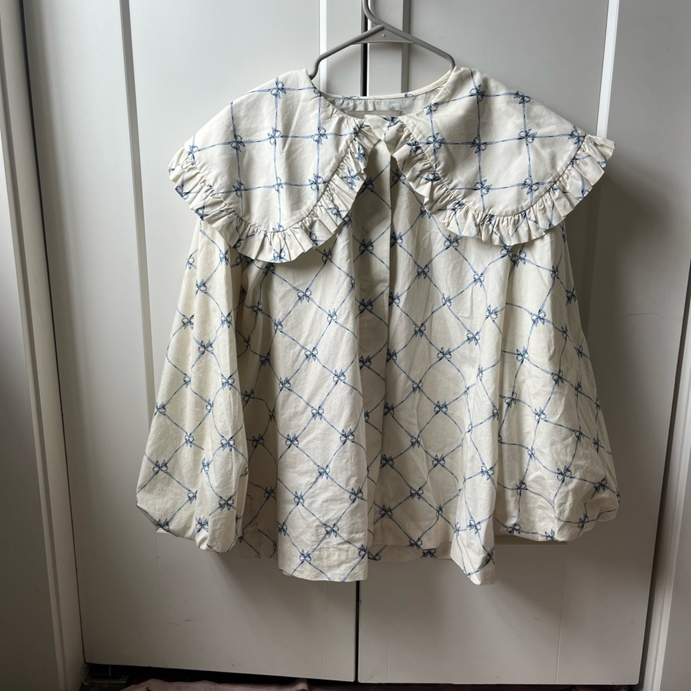 Damson Madder Lola Blouse in Bow Print